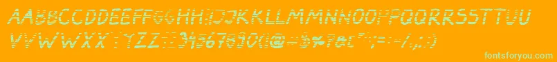 DarbogGradientBoldItalic Font – Green Fonts on Orange Background