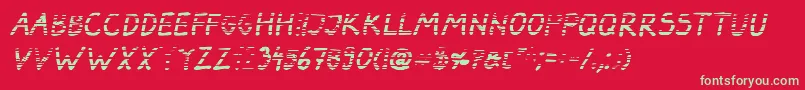 DarbogGradientBoldItalic Font – Green Fonts on Red Background