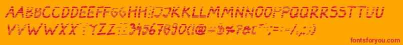 DarbogGradientBoldItalic Font – Red Fonts on Orange Background