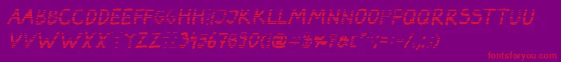 DarbogGradientBoldItalic Font – Red Fonts on Purple Background