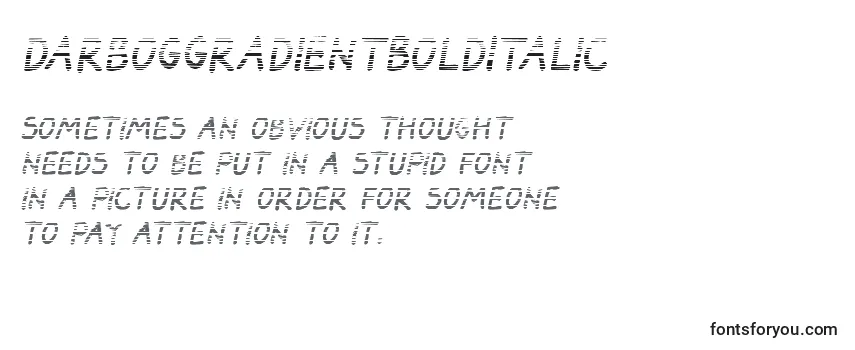 DarbogGradientBoldItalic Font