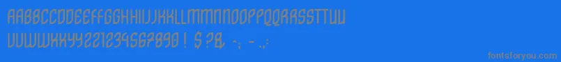 DistritoCaps Font – Gray Fonts on Blue Background