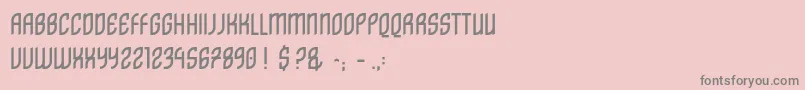 DistritoCaps Font – Gray Fonts on Pink Background