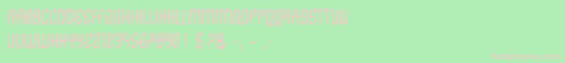 Więcej informacji o czcionce DistritoCaps Czcionka DistritoCaps – różowe czcionki na zielonym tle
