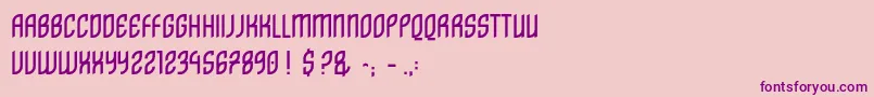 DistritoCaps Font – Purple Fonts on Pink Background
