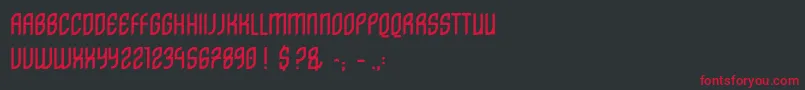 DistritoCaps Font – Red Fonts on Black Background