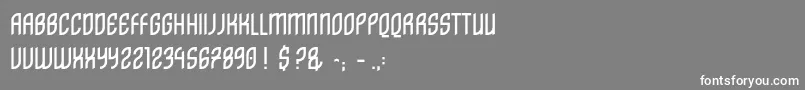 フォントDistritoCaps – 灰色の背景に白い文字