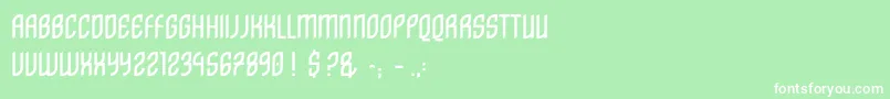 DistritoCaps Font – White Fonts on Green Background