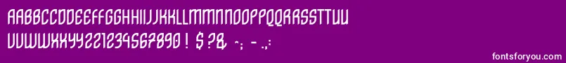 Шрифт DistritoCaps – белые шрифты на фиолетовом фоне