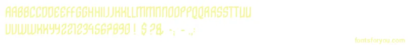 DistritoCaps Font – Yellow Fonts on White Background