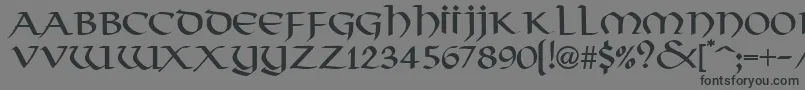 ThongRegularDb Font – Black Fonts on Gray Background