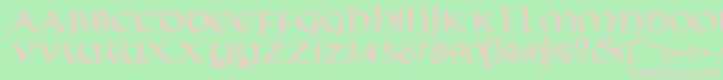 ThongRegularDb Font – Pink Fonts on Green Background