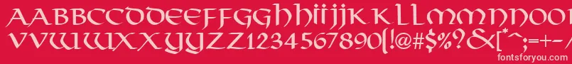 ThongRegularDb Font – Pink Fonts on Red Background