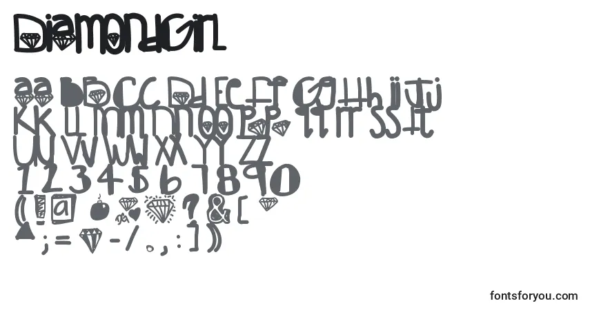 DiamondGirl Font – alphabet, numbers, special characters