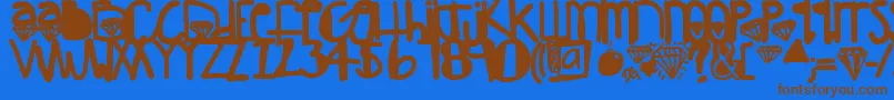 DiamondGirl Font – Brown Fonts on Blue Background