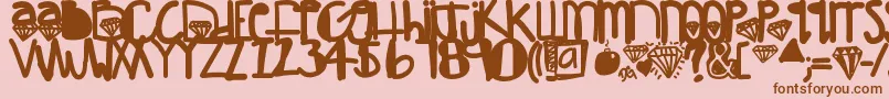DiamondGirl Font – Brown Fonts on Pink Background