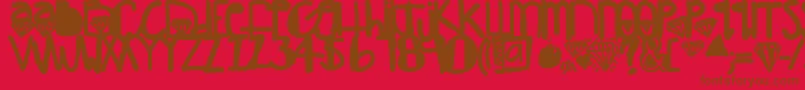 DiamondGirl Font – Brown Fonts on Red Background
