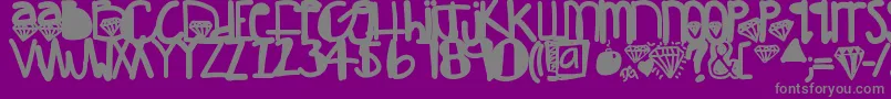 DiamondGirl Font – Gray Fonts on Purple Background