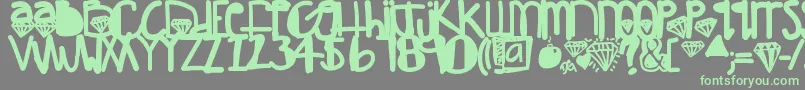DiamondGirl Font – Green Fonts on Gray Background