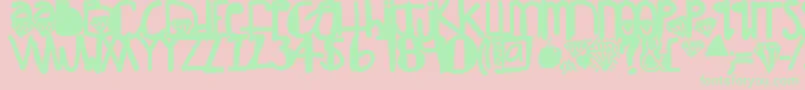 DiamondGirl Font – Green Fonts on Pink Background