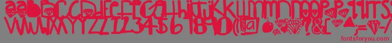 DiamondGirl Font – Red Fonts on Gray Background