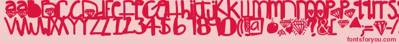 DiamondGirl Font – Red Fonts on Pink Background
