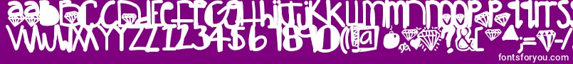 DiamondGirl Font – White Fonts on Purple Background