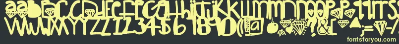 DiamondGirl Font – Yellow Fonts on Black Background