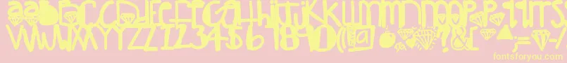 DiamondGirl Font – Yellow Fonts on Pink Background
