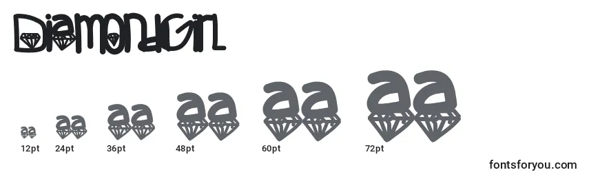 DiamondGirl Font Sizes