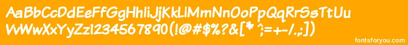 Komtxtb Font – White Fonts on Orange Background