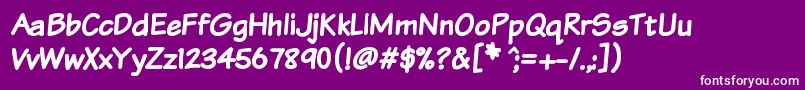 Komtxtb Font – White Fonts on Purple Background