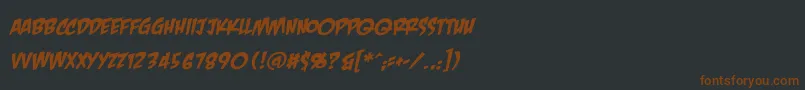 CrashlandingbbItal Font – Brown Fonts on Black Background