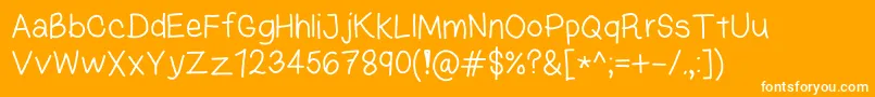 KasukiHandLight Font – White Fonts on Orange Background