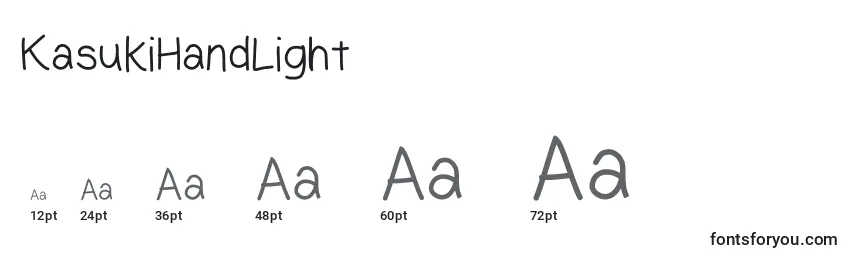 KasukiHandLight Font Sizes