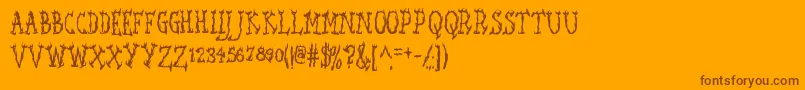 Seawfa Font – Brown Fonts on Orange Background