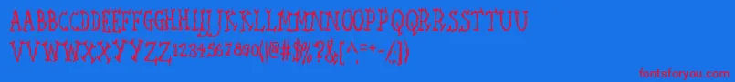 Seawfa Font – Red Fonts on Blue Background