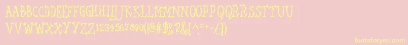 Seawfa Font – Yellow Fonts on Pink Background