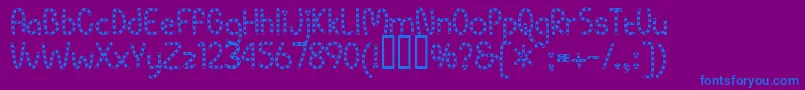 PippiBv Font – Blue Fonts on Purple Background