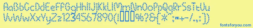 PippiBv Font – Blue Fonts on Yellow Background
