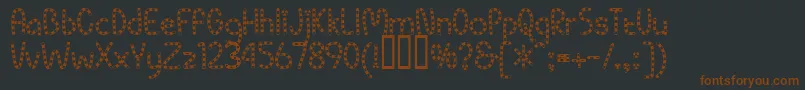 PippiBv-fontti – ruskeat fontit mustalla taustalla