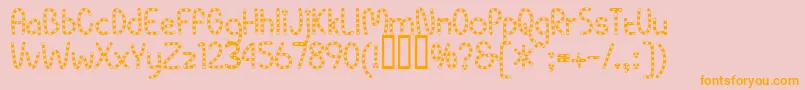 PippiBv Font – Orange Fonts on Pink Background