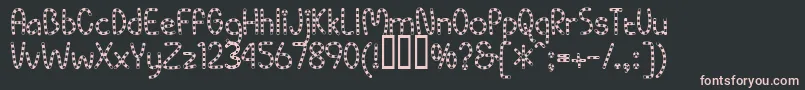 PippiBv Font – Pink Fonts on Black Background