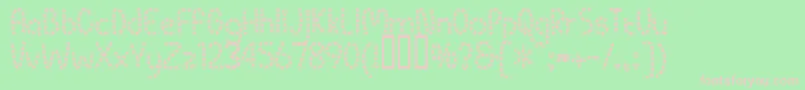 PippiBv Font – Pink Fonts on Green Background