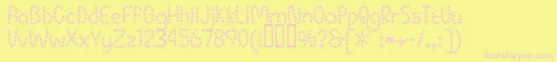 PippiBv Font – Pink Fonts on Yellow Background