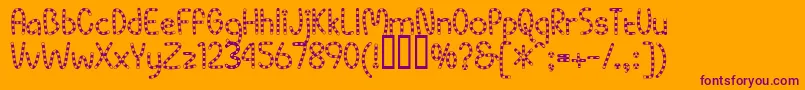 PippiBv Font – Purple Fonts on Orange Background