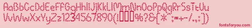 PippiBv Font – Red Fonts on Pink Background