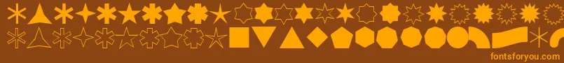 Czcionka StargazerRegular – pomarańczowe czcionki na brązowym tle