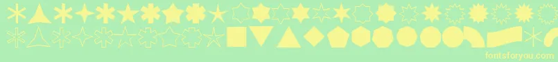 StargazerRegular Font – Yellow Fonts on Green Background