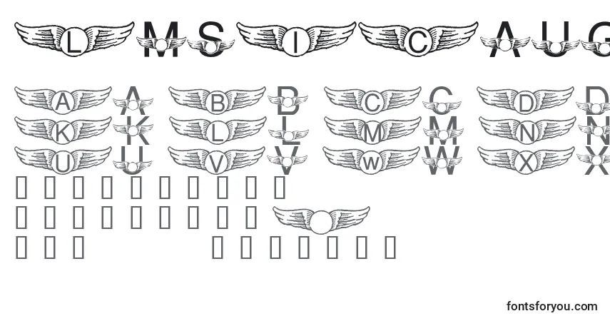 Schriftart LmsICaughtHarrysSnitch – Alphabet, Zahlen, spezielle Symbole